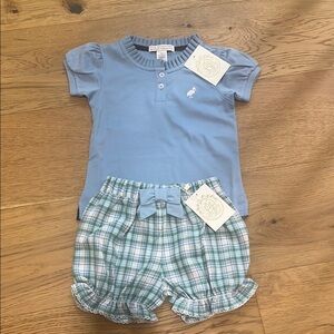 The Beaufort Bonnet Company Shirt and Plaid Shorts Set